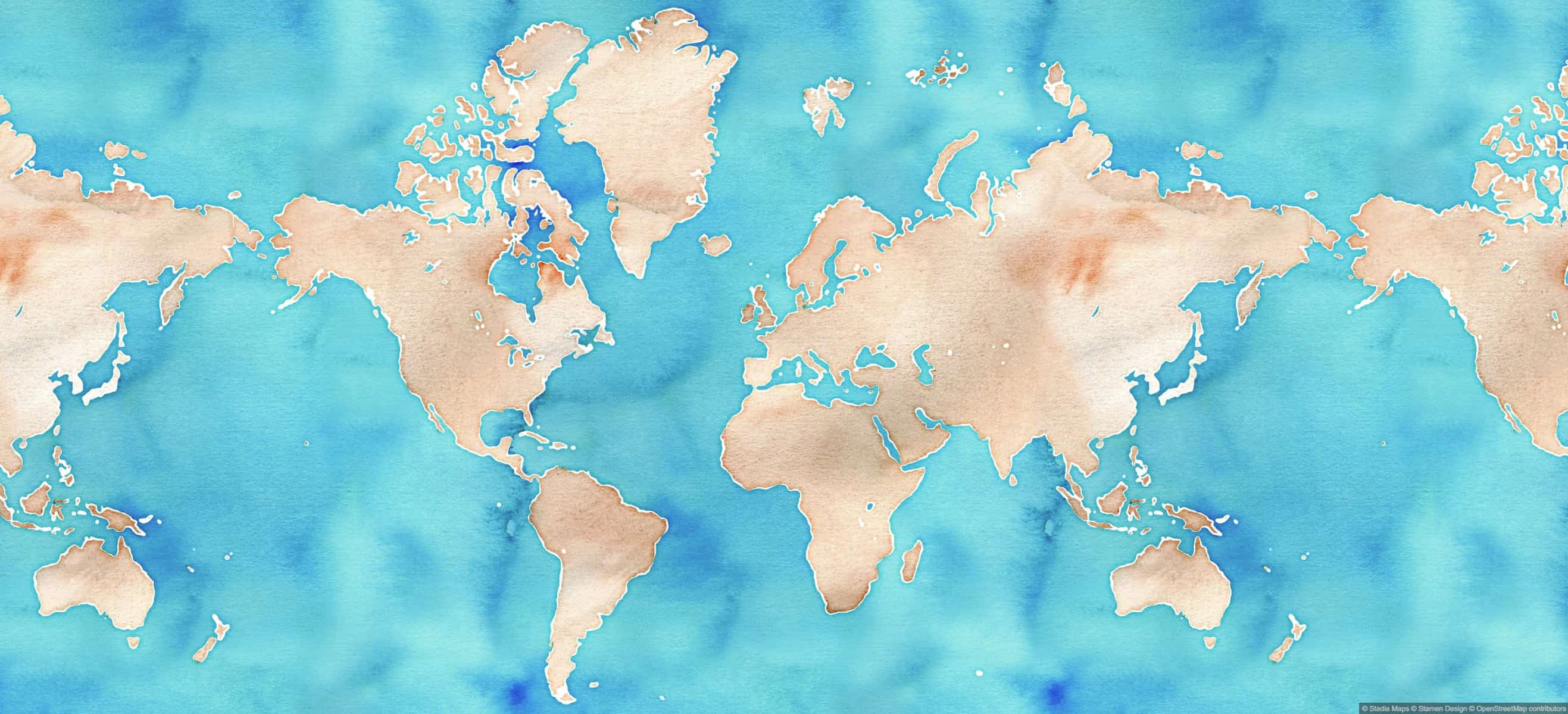 Stylized world map